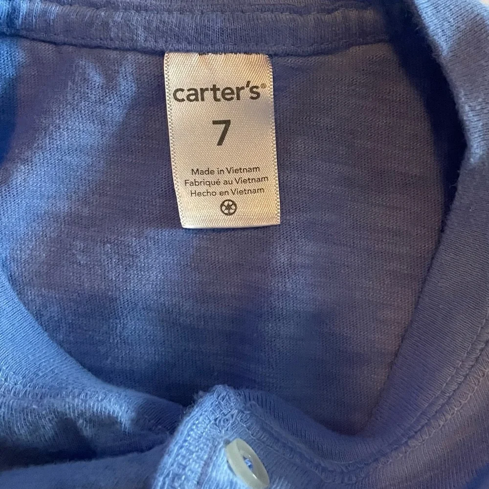 Carters Boys Wave Rider Surf Co 3 Button Shirt Size 7 EUC